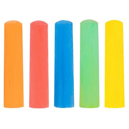 Мел для рисования на асфальте 10 штук, 5 цветов, цветной круглый, BRAUBERG KIDS, картонная упаковка, 272771