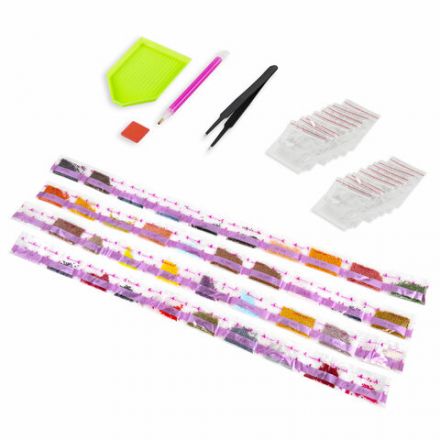 Картина стразами(алмазная мозаика), 40х50см, ОСТРОВ СОКРОВИЩ "Осень в старом парке", без подрамника, 663868