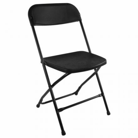 Стулья складные BRABIX "Golf CF-002", КОМПЛЕКТ 4 шт., черный каркас, пластик черный, 533030
