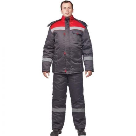 Костюм рабочий зимний муж з31-КПК сер/красн (р.48-50) 170-176 (Арсенал-СП)