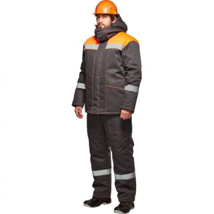 Костюм рабочий зимний муж з45-КПК сер/оранж (р.56-58) 182-188