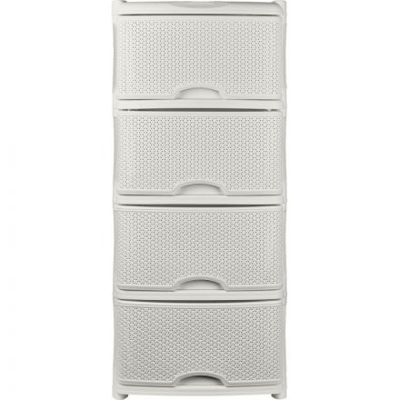 Комод PR_Keeplex Rattan четырехсекционный белое облако