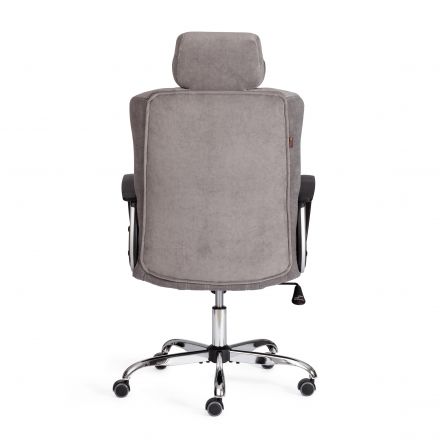 Кресло Tetchair OXFORD хром флок , серый, 29