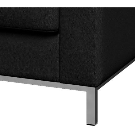 Диван MV_Бентли 3-М (Ben3-2) каркас серый к/з Or16/Ec.3001 черный