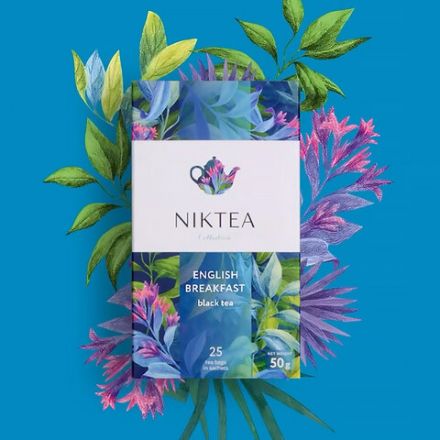 Чай NIKTEA "Английский завтрак" черный, 25 пакетиков в конвертах по 2 г, TALTHA-DP0082