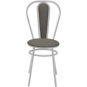 Стул для столовых 0MX_GL Венский - М эмаль серебро,к/з стандарт 291 св.-сер