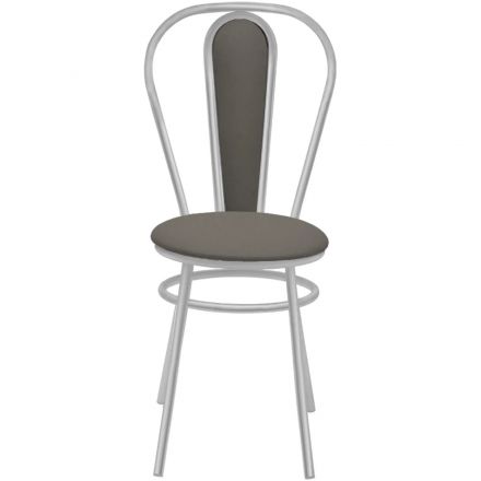 Стул для столовых 0MX_GL Венский - М эмаль серебро,к/з стандарт 291 св.-сер