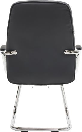 Кресло для посетителей Everprof Vesta CF Экокожа Черный