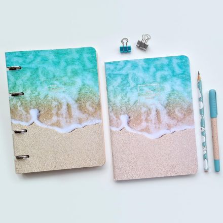 Тетрадь общая А5, 80л. клетка, кольца 155х212мм. Nature, прибой N1551