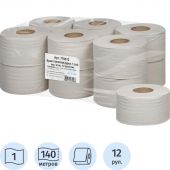 Бумага туалетная в рулонах 1-слойная 12 рулонов по 140 метров Бумага туалетная в рулонах 1-слойная 12 рулонов по 140 метров
