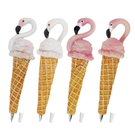 Ручка фигурная "МОРОЖЕНОЕ-ФЛАМИНГО", СИНЯЯ, 4 дизайна ассорти, 0,5 мм, дисплей, BRAUBERG, 142764 Ручка фигурная "МОРОЖЕНОЕ-ФЛАМИНГО", СИНЯЯ, 4 дизайна ассорти, 0,5 мм, дисплей, BRAUBERG, 142764