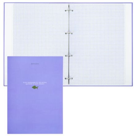 Тетрадь на кольцах БОЛЬШАЯ А4, 215х305 мм, 100 л., твердый картон, клетка, BRAUBERG, "Monocolor", 405409