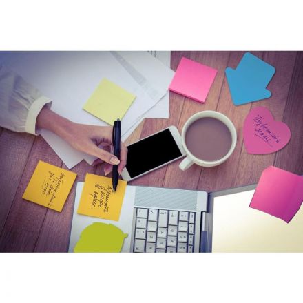 Стикеры Attache 76x51 мм пастельные желтые (1 блок, 100 листов)