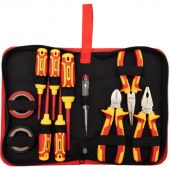 Набор инструмента диэлектрического RI-02, тканевый пенал, 11 предм,до 1000В