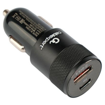Зарядное устройство автомобильное CABLEXPERT 38 Вт, 3 А, QC3.0/PD, 1 х USB, 1 х Type-C, MP3A-UC-CAR24 Зарядное устройство автомобильное CABLEXPERT 38 Вт, 3 А, QC3.0/PD, 1 х USB, 1 х Type-C, MP3A-UC-CAR24