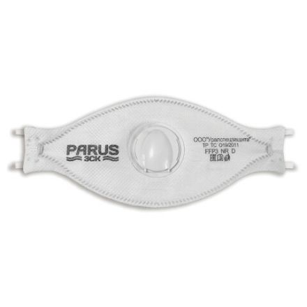 Респиратор противоаэрозольный, высокий класс защиты FFP3, с клапаном, PARUS 3СК, 1217054
