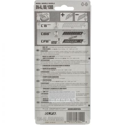 Нож OLFA 18 мм с выдвижным лезвием, 10 шт лезвий в комп. (OL-BN-AL/BB/10BB) Нож OLFA 18 мм с выдвижным лезвием, 10 шт лезвий в комп. (OL-BN-AL/BB/10BB)