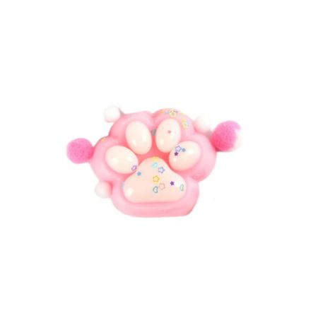 Игрушка-антистресс "ДВУХЦВЕТНАЯ КОШАЧЬЯ ЛАПКА С ПОМПОНАМИ", 7х6 см, ассорти 4 вида, дисплей, JOLLY JOT (ДЖОЛЛИ ДЖОТ), 665768