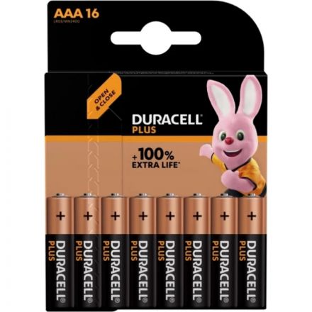 Батарейка Duracell PIus LR03 AAA BL16 Alkaline 1.5V 16шт/уп