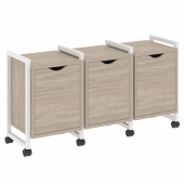 Loft Тумба на колесных опорах наборная. Вариант №5 VR.L-TN-5.K Дуб аттик/Белый металл 1440*460*767 Loft Тумба на колесных опорах наборная. Вариант №5 VR.L-TN-5.K Дуб аттик/Белый металл 1440*460*767