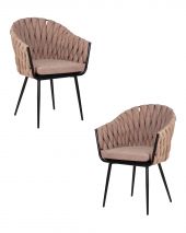 Набор 2 шт Стул обеденный DOBRIN MATILDA, коричневая ткань (LAR 275-3)