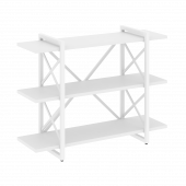 Loft Стеллаж на регулируемых опорах-3 полки VR.L-MST.O-3.8V Белый бриллиант/Белый металл 1200*400*910
