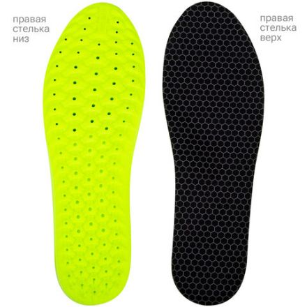 Стельки для обуви АНАТОМИЧЕСКИЕ С МАССАЖНЫМ ЭФФЕКТОМ, материал PU PRO, размер RU 39-44 / EU 40-45, с линиями выреза, SHEGRA (ШЕГРА), 700741