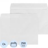 Конверт Ecopost C4 90 г/кв.м белый стрип (250 штук в упаковке)
