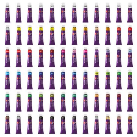 Краски акриловые художественные, НАБОР 72 штуки, 49 цветов по 12 мл в тубах, BRAUBERG ART DEBUT, 192296