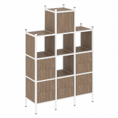Loft Прямой стеллаж наборный VR.L-18 Дуб аризона/Белый металл 1278*446*1869