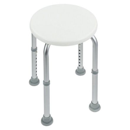 Стул-сиденье круглый ТИТАН для купания в душе / ванной, регулировка высоты ножек под любой рост, BRABIX, 532619