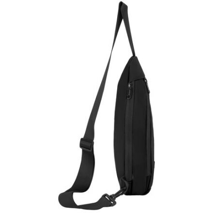 Рюкзак однолямочный HEIKKI SMOOTH (ХЕЙКИ), 2 отделения, черный, 35x20x8 см, 273918