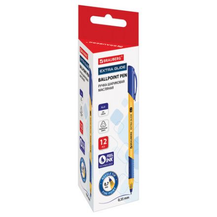 Ручка шариковая масляная BRAUBERG "Extra Glide GT Tone Orange", СИНЯЯ, узел 0,7 мм, линия письма 0,35 мм, 142923