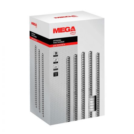 Пружины для переплета пластиковые Promega office 19 мм белые (100 штук в упаковке)