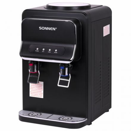 Кулер для воды SONNEN TSE-02WB, настольный, НАГРЕВ/ОХЛАЖДЕНИЕ ЭЛЕКТРОННОЕ, 2 крана, черный, 456174 Кулер для воды SONNEN TSE-02WB, настольный, НАГРЕВ/ОХЛАЖДЕНИЕ ЭЛЕКТРОННОЕ, 2 крана, черный, 456174
