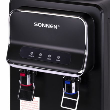 Кулер для воды SONNEN TSE-02WB, настольный, НАГРЕВ/ОХЛАЖДЕНИЕ ЭЛЕКТРОННОЕ, 2 крана, черный, 456174 Кулер для воды SONNEN TSE-02WB, настольный, НАГРЕВ/ОХЛАЖДЕНИЕ ЭЛЕКТРОННОЕ, 2 крана, черный, 456174