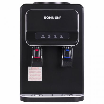 Кулер для воды SONNEN TSE-02WB, настольный, НАГРЕВ/ОХЛАЖДЕНИЕ ЭЛЕКТРОННОЕ, 2 крана, черный, 456174 Кулер для воды SONNEN TSE-02WB, настольный, НАГРЕВ/ОХЛАЖДЕНИЕ ЭЛЕКТРОННОЕ, 2 крана, черный, 456174