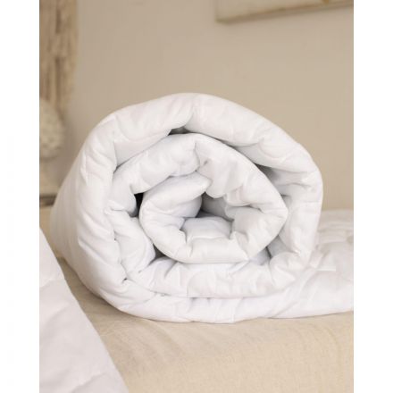 Одеяло 172х205 стеганое, кант, 200-250гр/м2 (холлофайбер/микрофибра),белый