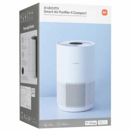 Очиститель воздуха XIAOMI Mi Smart Air Purifier 4 Compact, 27 Вт, площадь до 48 м2, белый, BHR5860EU Очиститель воздуха XIAOMI Mi Smart Air Purifier 4 Compact, 27 Вт, площадь до 48 м2, белый, BHR5860EU