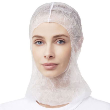 Балаклава (подшлемник) одноразовая КОМПЛЕКТ 20 штук, спанбонд, белая, SMZ