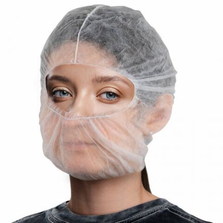 Балаклава (подшлемник) одноразовая КОМПЛЕКТ 20 штук, спанбонд, белая, SMZ