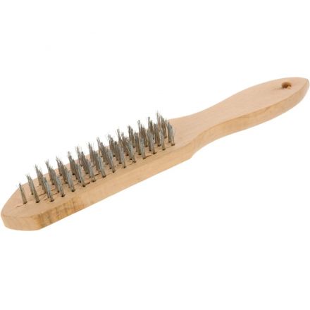 Щетка БИБЕР 70950 5-рядная стальная с деревянной ручкой