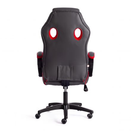 Кресло RACER GT new кож/зам/ткань, металлик/красный, 36/08