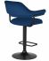 Стул барный DOBRIN CHARLY BLACK, синий велюр (MJ9-117) Стул барный DOBRIN CHARLY BLACK, синий велюр (MJ9-117)