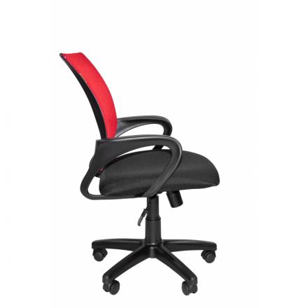 Кресло офисное Easy Chair 304 черное/красное (ткань/сетка/пластик)