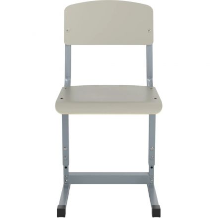 Стул ученический MET_Комус Мебель 5-7р.г. (4-6р.г) серый/серый НОВ