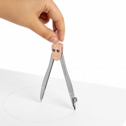 Готовальня BRAUBERG SCHOOL KIT, 11 предметов, циркуль 115 мм, циркуль 125 мм, чертежные принадлежности, персиковый цвет, 210717