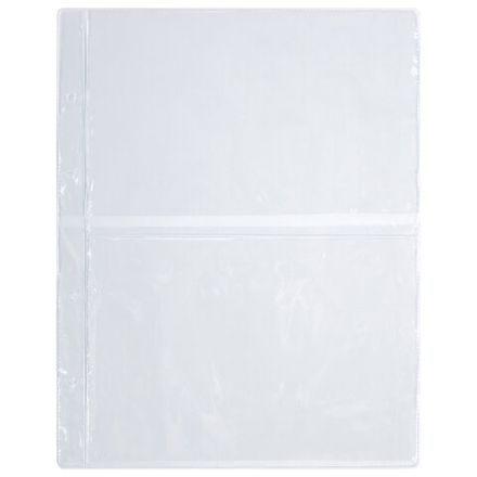 Листы-вкладыши для альбома "OPTIMA" на 2 боны (купюры), КОМПЛЕКТ 10 шт., 200х250 мм, ПВХ, STAFF, 238081