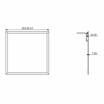 Светодиодная панель без драйвера АРМСТРОНГ ЭРА 4000К, 595х595х8 мм, 40 Вт, матовый, SPL-510-S-40K-040, Б0048925