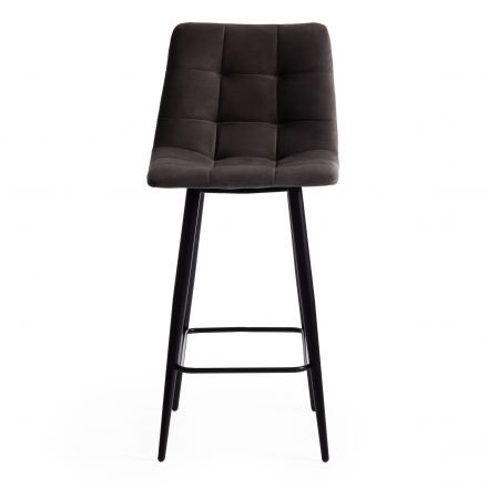 Стул полубарный CHILLY (mod. 7095пб ) ткань/металл, 53x44x94 см, высота до сиденья 66 см, темно-серый barkhat 14/черный